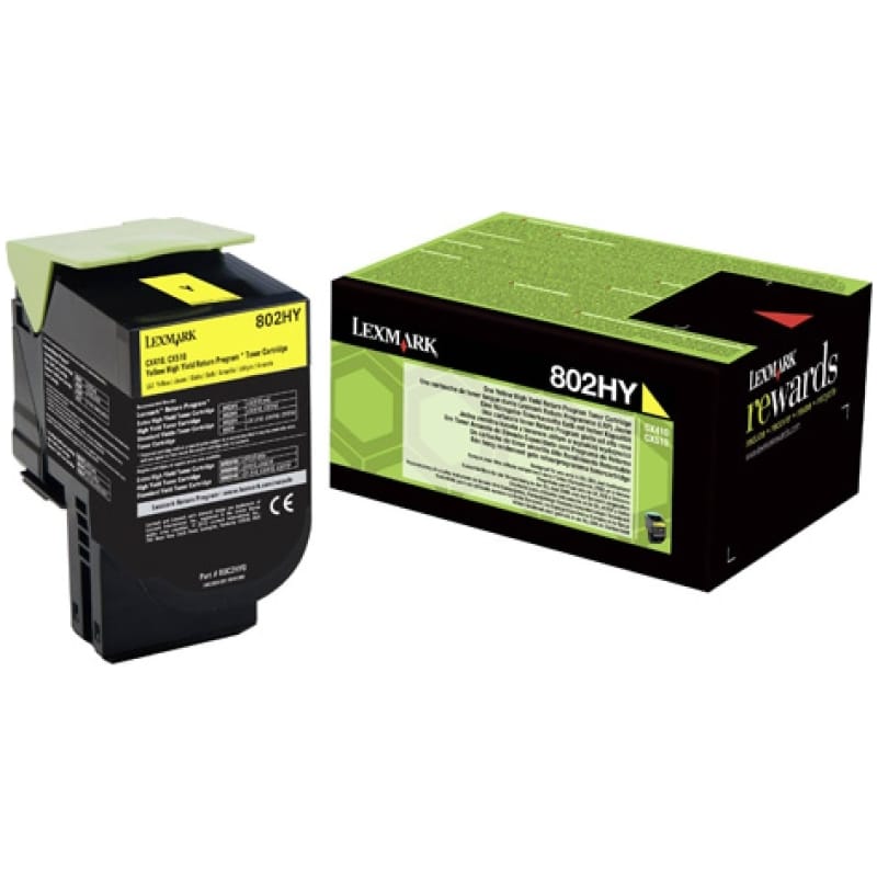 toner lexmark 80c2hy0 zlty c02edd