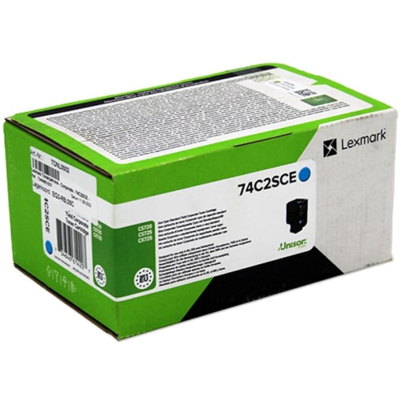 Tonerkazeta Lexmark 74C2SCE Cyangdht