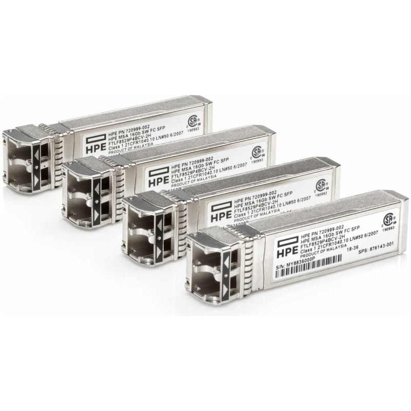 transceiver hpe msa 16gb short wave fibre channel sfp 4 pack 41e5b6